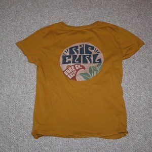 RIP CURL Mustard Yellow Logo Tee